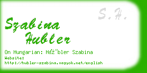 szabina hubler business card